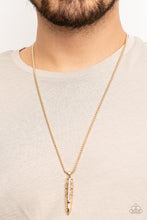 Load image into Gallery viewer, Paparazzi ~ Mysterious Marksman ~ Gold Men&#39;s Urban Necklace