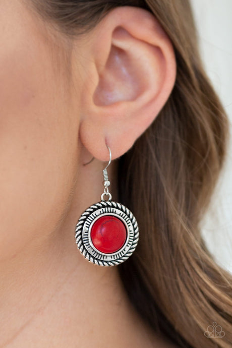 Paparazzi ~ Natural-Born Nomad ~ Red Earrings
