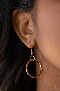 Paparazzi - Natural Born RINGLEADER - Gold Hoop Necklace Set - Klassy Jewelz Boutique