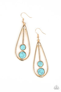Paparazzi ~ Natural Nova ~ Gold Earrings