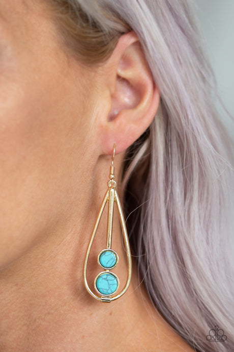Paparazzi ~ Natural Nova ~ Gold Earrings
