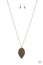 Load image into Gallery viewer, Paparazzi ~ Natural Re-LEAF ~ Brass Necklace Set