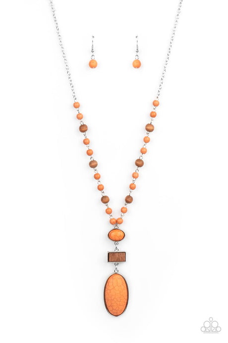 Paparazzi - Naturally Essential - Orange Necklace Set