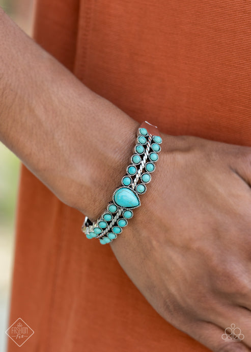 Paparazzi ~ Nature Resort ~ Blue Turquoise Bracelet (Fashion Fix Exclusive)