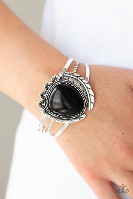 Paparazzi ~ Nature's Bounty ~ Black Cuff Bracelet