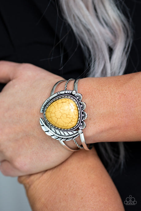 Paparazzi ~ Nature's Bounty ~ Yellow Cuff Bracelet