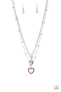 Paparazzi ~ Never Miss a Beat ~ Red Necklace Set