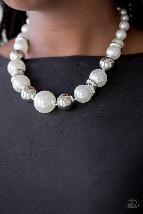 Paparazzi ~ New York Nightlife ~ White Pearl Necklace Set