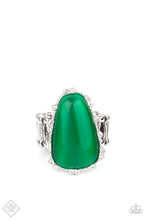 Load image into Gallery viewer, Paparazzi ~ Newport Nouveau ~ Green Ring with a Stretchy Band (Fashion Fix Exclusive)