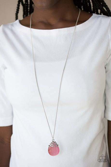 Paparazzi ~ Nightcap and Gown ~ Pink Moonstone Pendant Necklace  Set