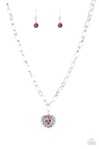 Paparazzi ~ No Love Lost ~ Red Necklace Set