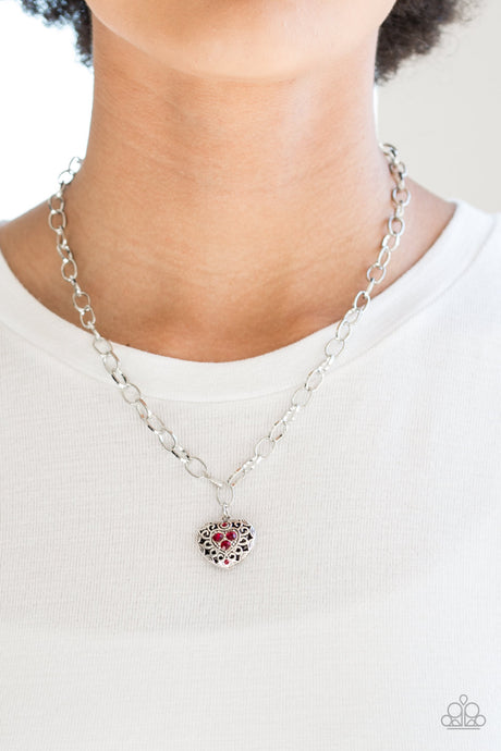 Paparazzi ~ No Love Lost ~ Red Necklace Set