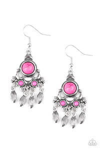 Paparazzi ~ No Place Like HOMESTEAD ~ Pink Earrings