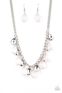 Paparazzi ~ No Tears Left To Cry ~ Pink Necklace Set