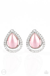 Paparazzi ~ Noteworthy Shimmer ~ Pink Clip-On Earrings