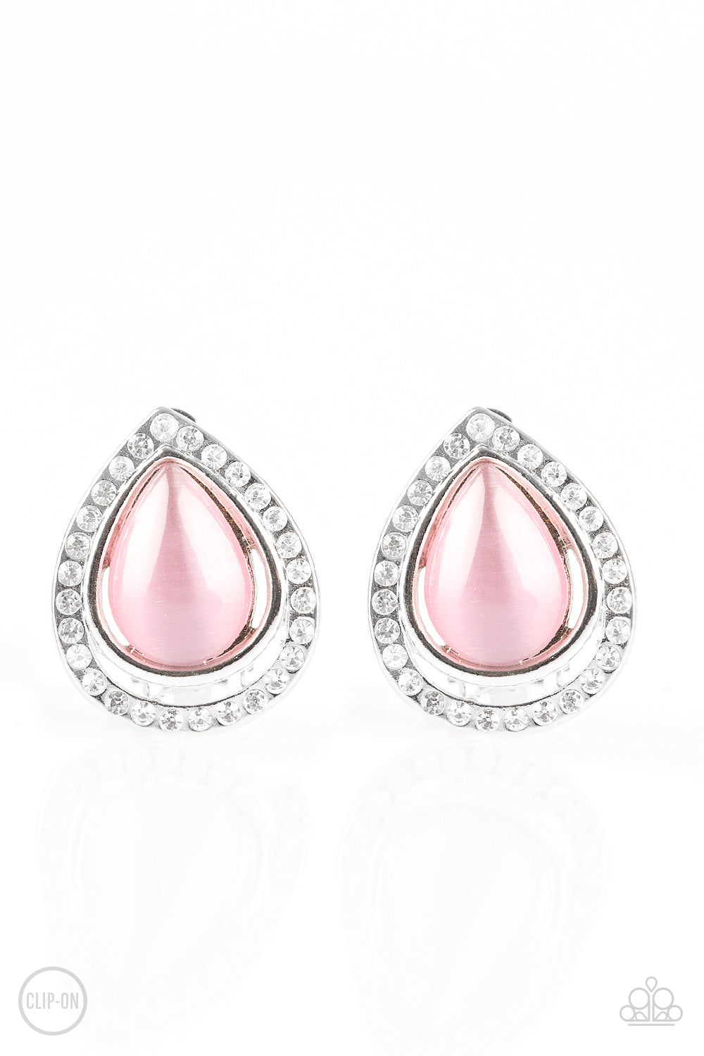 Paparazzi ~ Noteworthy Shimmer ~ Pink Clip-On Earrings