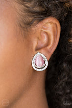 Load image into Gallery viewer, Paparazzi ~ Noteworthy Shimmer ~ Pink Clip-On Earrings