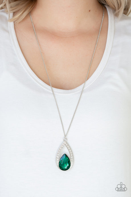 Paparazzi ~ Notorious Noble ~ Green Necklace Set