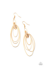 Load image into Gallery viewer, Paparazzi ~ OVAL The Moon ~ Gold Earrings