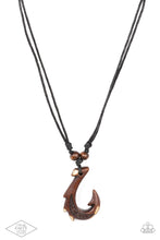 Load image into Gallery viewer, Paparazzi ~ Off The Hook ~ Men&#39;s Brown Urban Necklace (Life of the Party Exclusive)