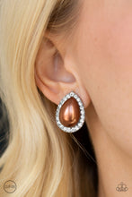 Load image into Gallery viewer, Paparazzi ~ Old Hollywood Opulence ~ Brown Clip-On Earrings - Klassy Jewelz Boutique