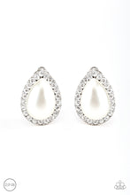 Load image into Gallery viewer, Paparazzi ~ Old Hollywood Opulence ~ White Clip-On Earrings - Klassy Jewelz Boutique