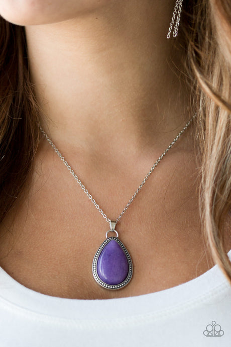 Paparazzi ~ On The Home FRONTIER ~ Purple Pendant Necklace Set
