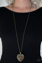 Load image into Gallery viewer, Paparazzi ~ One Heart ~ Brass Moonstone Necklace Set