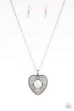 Load image into Gallery viewer, Paparazzi ~ One Heart ~ White Moonstone Heart Pendant Necklace Set