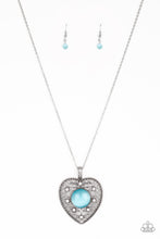 Load image into Gallery viewer, Paparazzi ~ One Heart ~ White Moonstone Heart Pendant Necklace Set