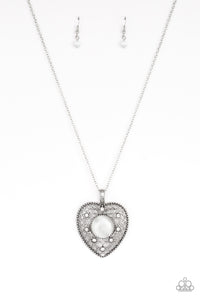 Paparazzi ~ One Heart ~ Pink Heart Pendant Necklace Set