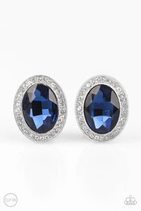 Paparazzi ~ Only FAME In Town ~ Blue Clip-On Earrings