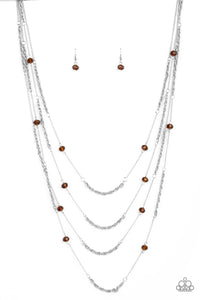Paparazzi ~ Open For Opulence ~ Brown Necklace Set