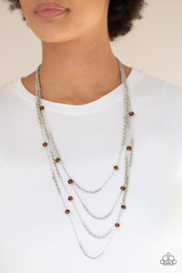Paparazzi ~ Open For Opulence ~ Brown Necklace Set