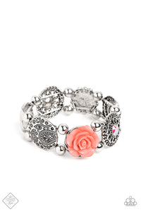 Paparazzi ~ Garden Grace ~ Orange Necklace and Bracelet Set (Fashion Fix Exclusive)