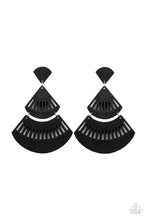Load image into Gallery viewer, Paparazzi ~ Oriental Oasis ~ Black Wooden Post Earrings