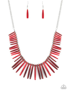 Paparazzi ~ Out of My Element ~ Brown Acrylic Necklace Set