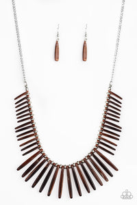 Paparazzi ~ Out of My Element ~ Red Acrylic Necklace Set