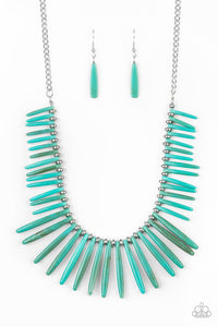 Paparazzi - Out of My Element - Blue Necklace Set (Life of the Party Exclusive)