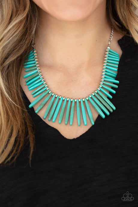 Paparazzi - Out of My Element - Blue Necklace Set (Life of the Party Exclusive)