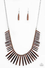 Load image into Gallery viewer, Paparazzi ~ Out of My Element ~ Brown Acrylic Necklace Set