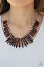 Load image into Gallery viewer, Paparazzi ~ Out of My Element ~ Brown Acrylic Necklace Set