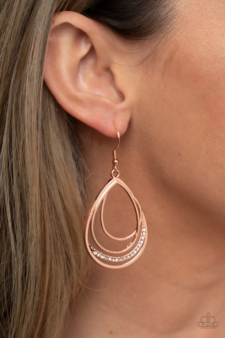 Paparazzi ~ Outrageously Opulent ~ Copper Earrings