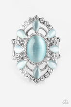 Load image into Gallery viewer, Paparazzi - Over The MOONFLOWER - Blue Ring with Stretchy Band
