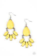 Load image into Gallery viewer, Paparazzi ~ POWERHOUSE Call ~ Yellow Earrings