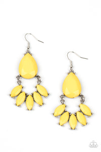 Paparazzi ~ POWERHOUSE Call ~ Yellow Earrings