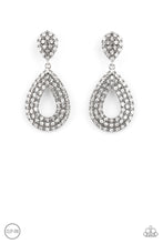 Load image into Gallery viewer, Paparazzi - Pack In The Pizzazz - White Clip-On Earrings