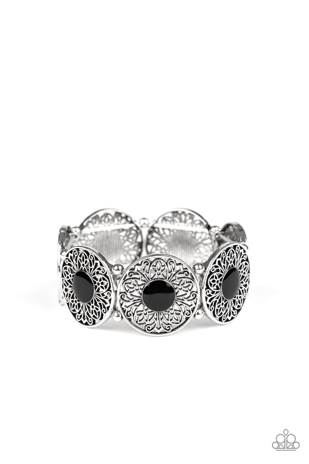 Paparazzi ~ Painted Garden ~ Black Bracelet