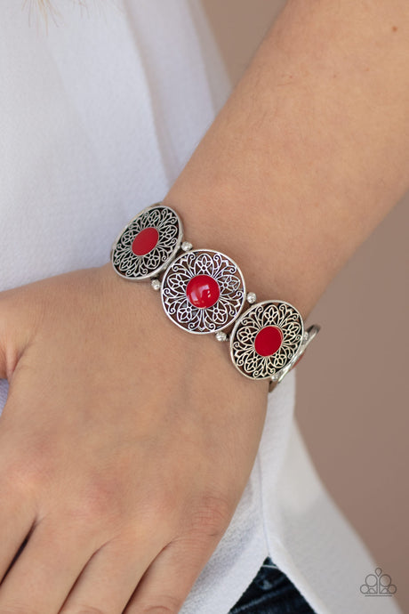Paparazzi ~ Painted Garden ~ Red Bracelet