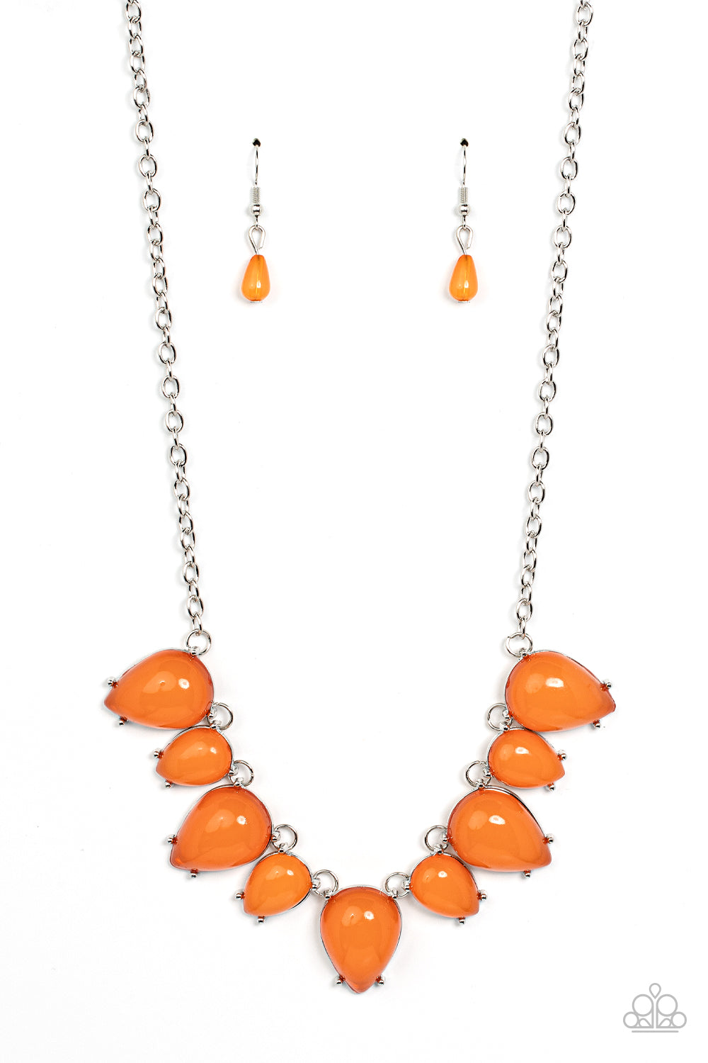 Paparazzi -  Pampered Poolside - Orange Necklace Set